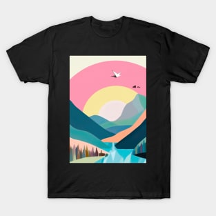 Forest Mountains Sunset T-Shirt